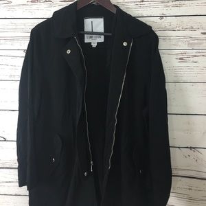 Larry Levine sport black zipper jacket so med